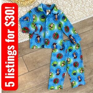 Disney Pixar Toy Story Toddler Winter Pajamas Set Size 3T